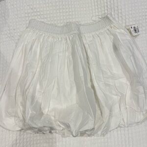 White Pleated Skirt